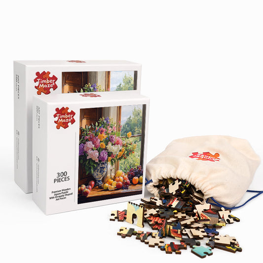Flowers & Fruit - Wooden Jigsaw Puzzle