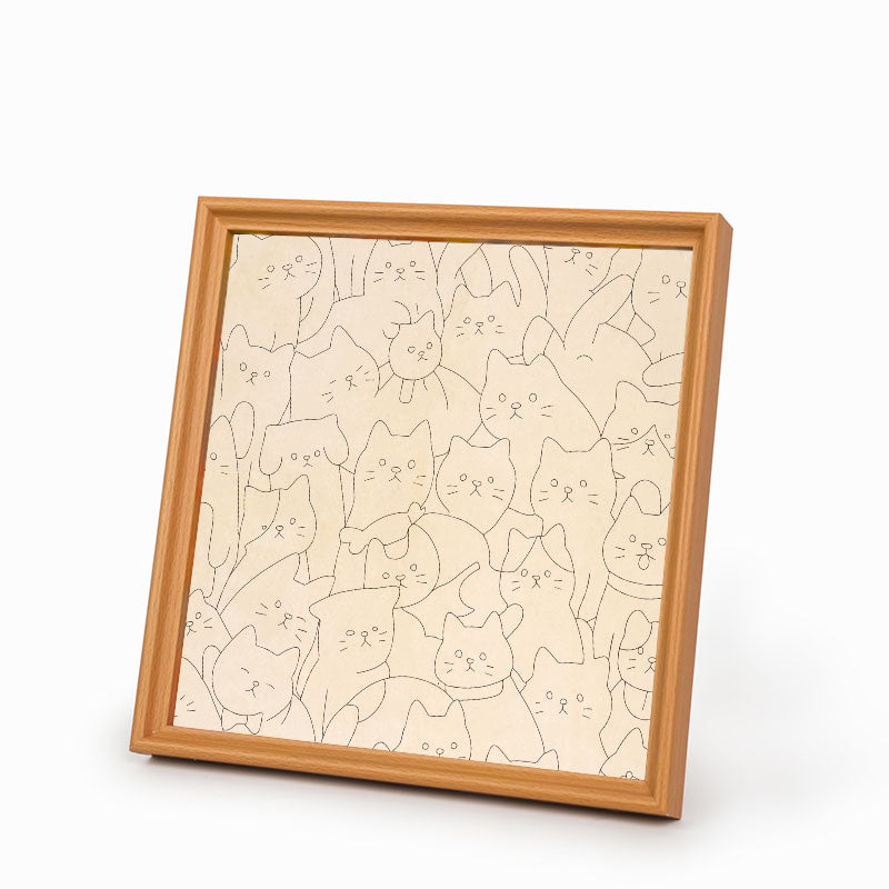 Cats II - Wooden Coloring Puzzle