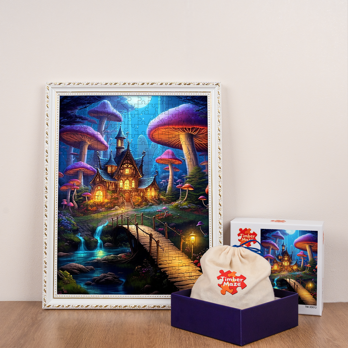 Mushroom Cottage - Wooden Jigsaw Puzzle