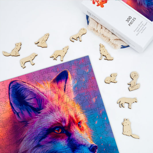 Twilight Fox - Wooden Jigsaw Puzzle
