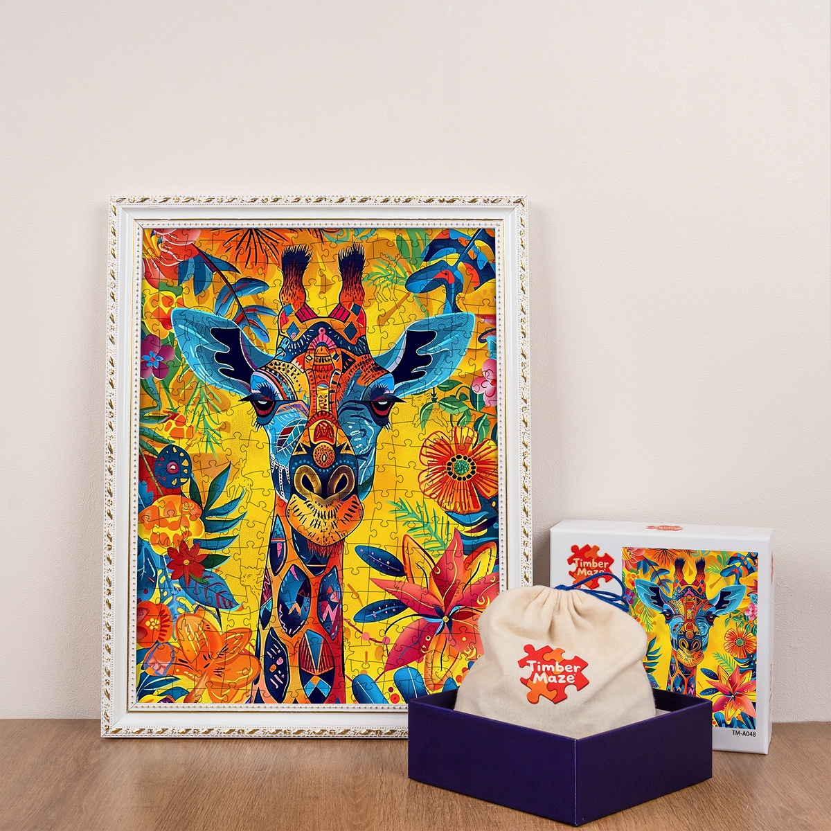 Giraffe Mosaic - Wooden Jigsaw Puzzle