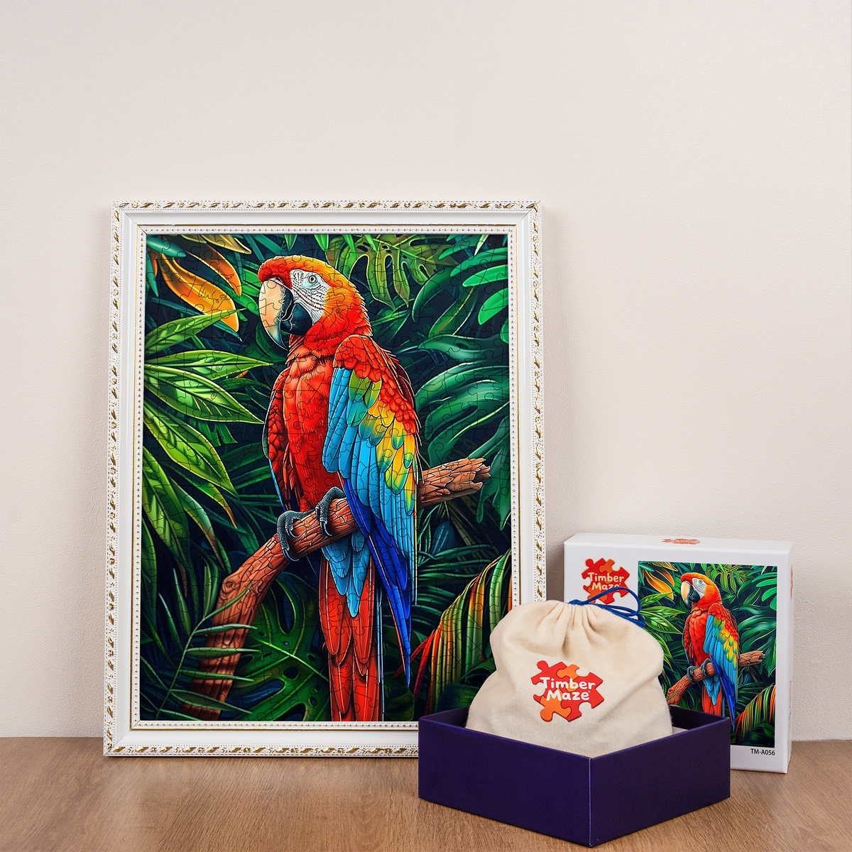 Tropical Macaw - Wooden Jigsaw Puzzle