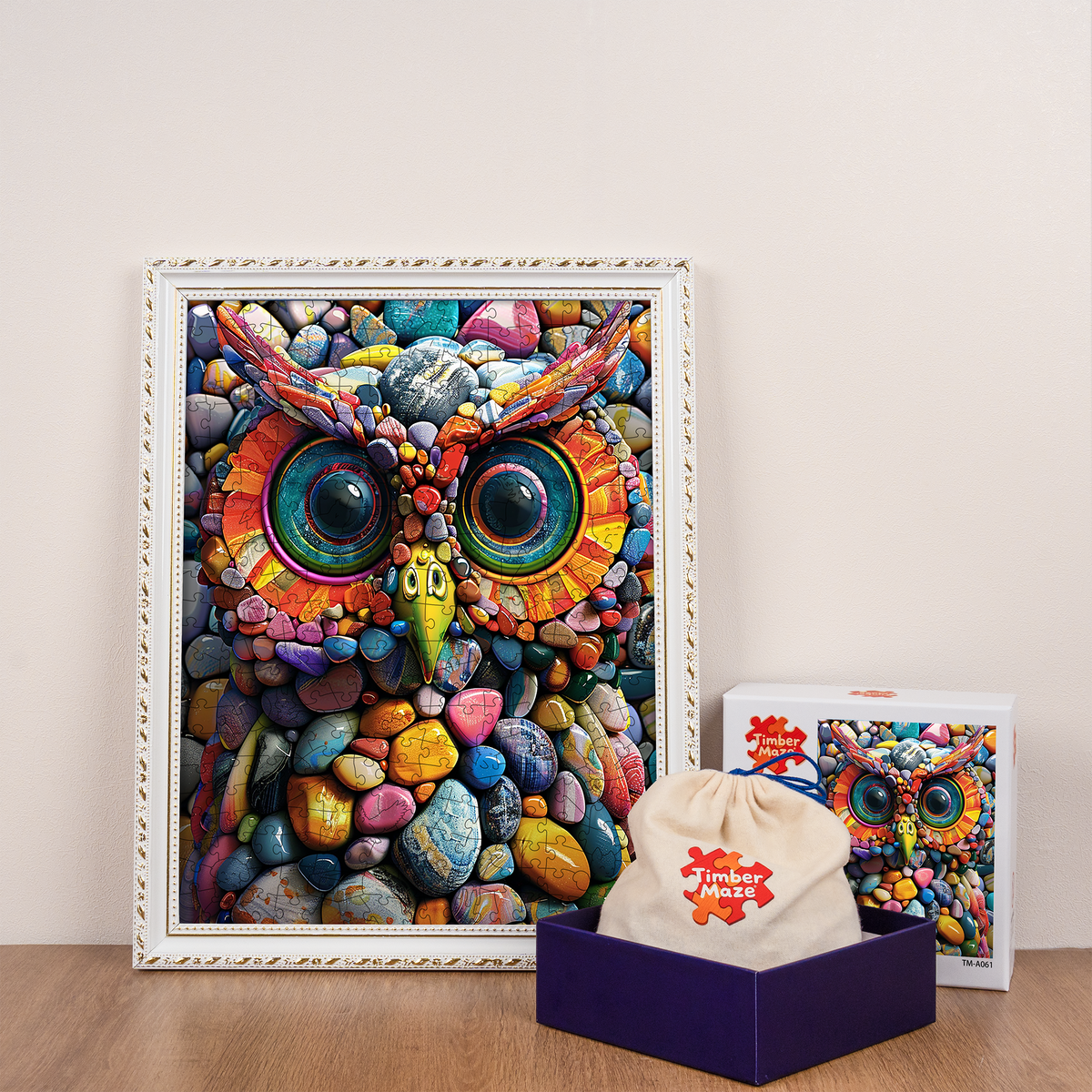 Mosaic Owl - Wooden Jigsaw Puzzle