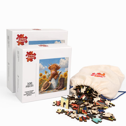 Cow in Bucket - Wooden Jigsaw Puzzle