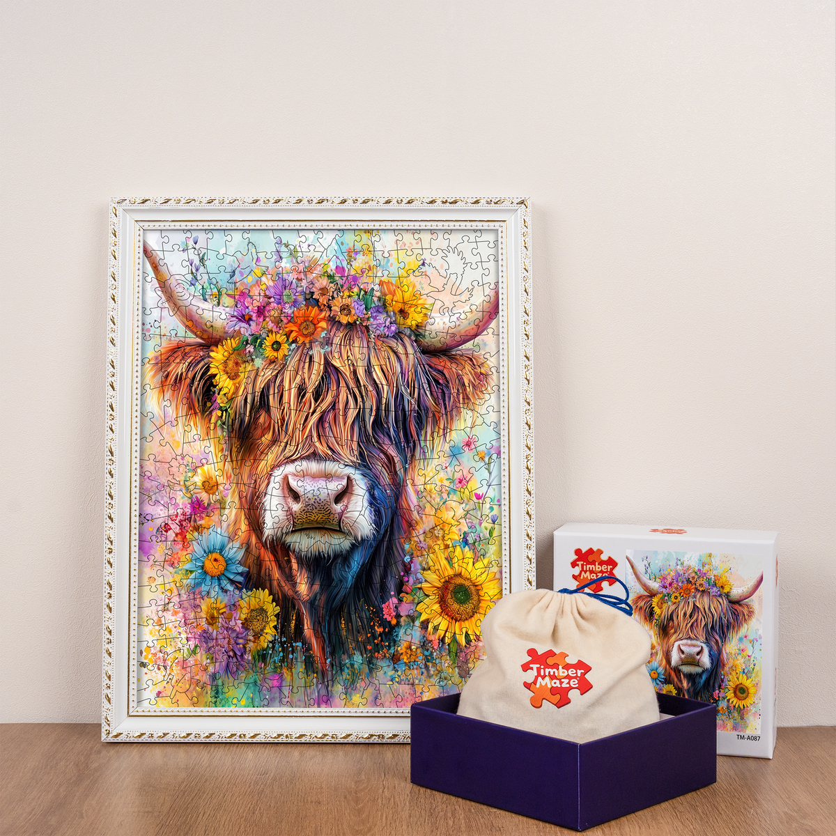 Highland Cattle - Wooden Jigsaw Puzzle