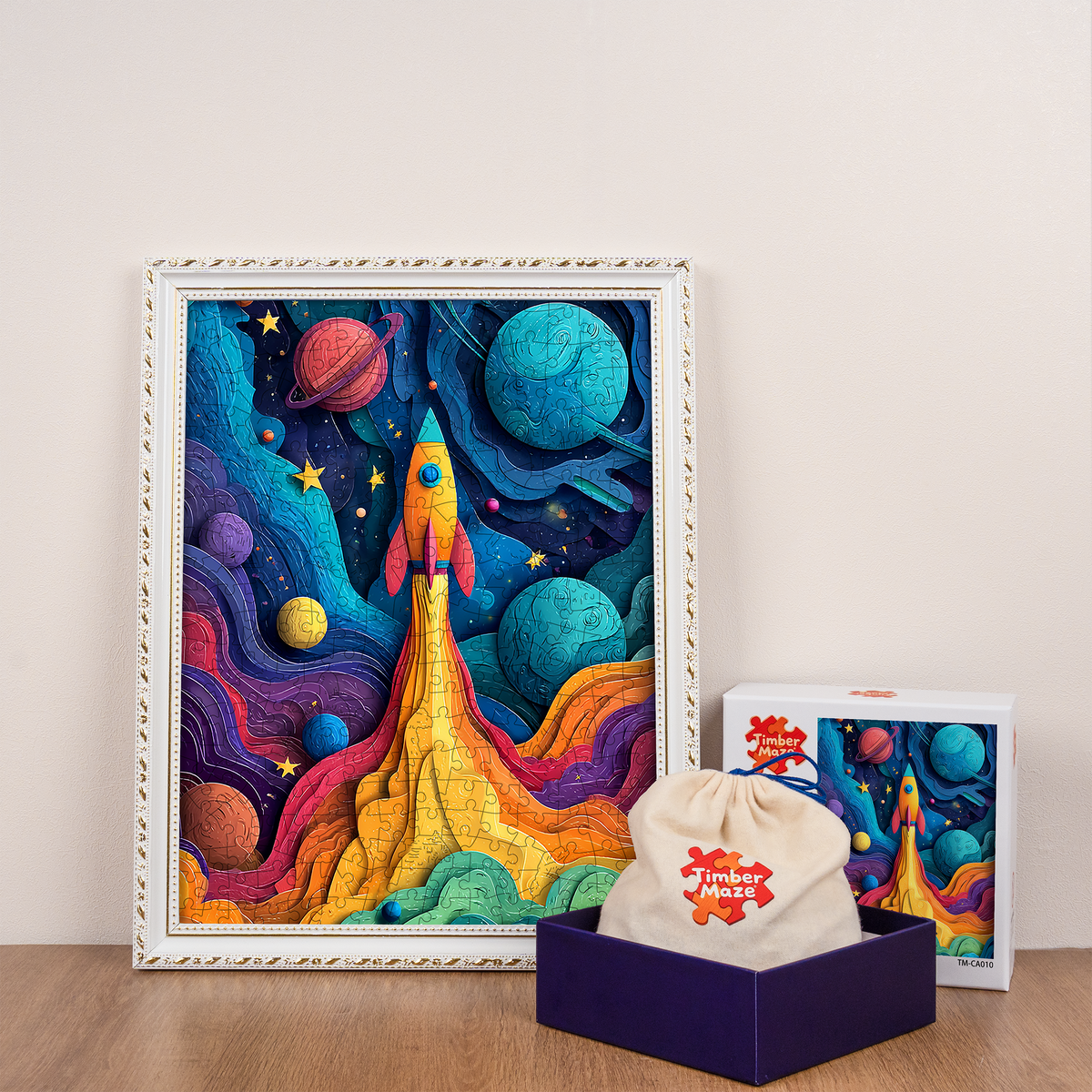 Space Rocket - Wooden Jigsaw Puzzle