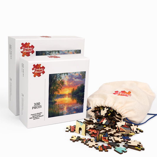 Golden Lake - Wooden Jigsaw Puzzle