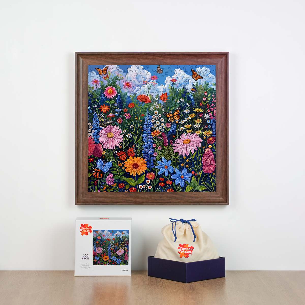 Wildflower Symphony - Wooden Jigsaw Puzzle