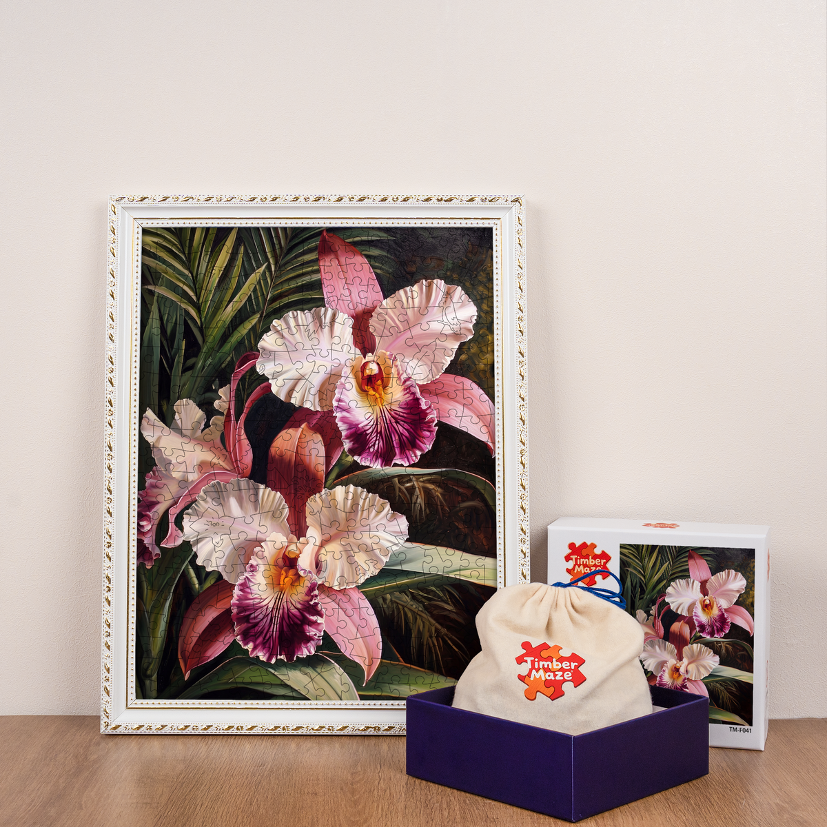 Pink Orchid - Wooden Jigsaw Puzzle
