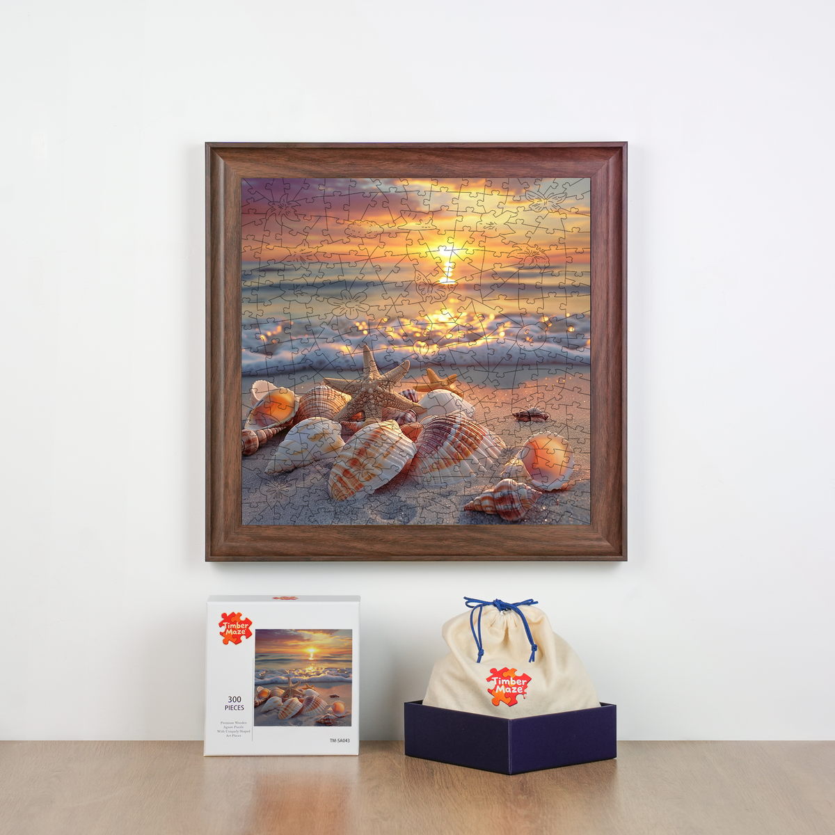 Sunset Shells - Wooden Jigsaw Puzzle