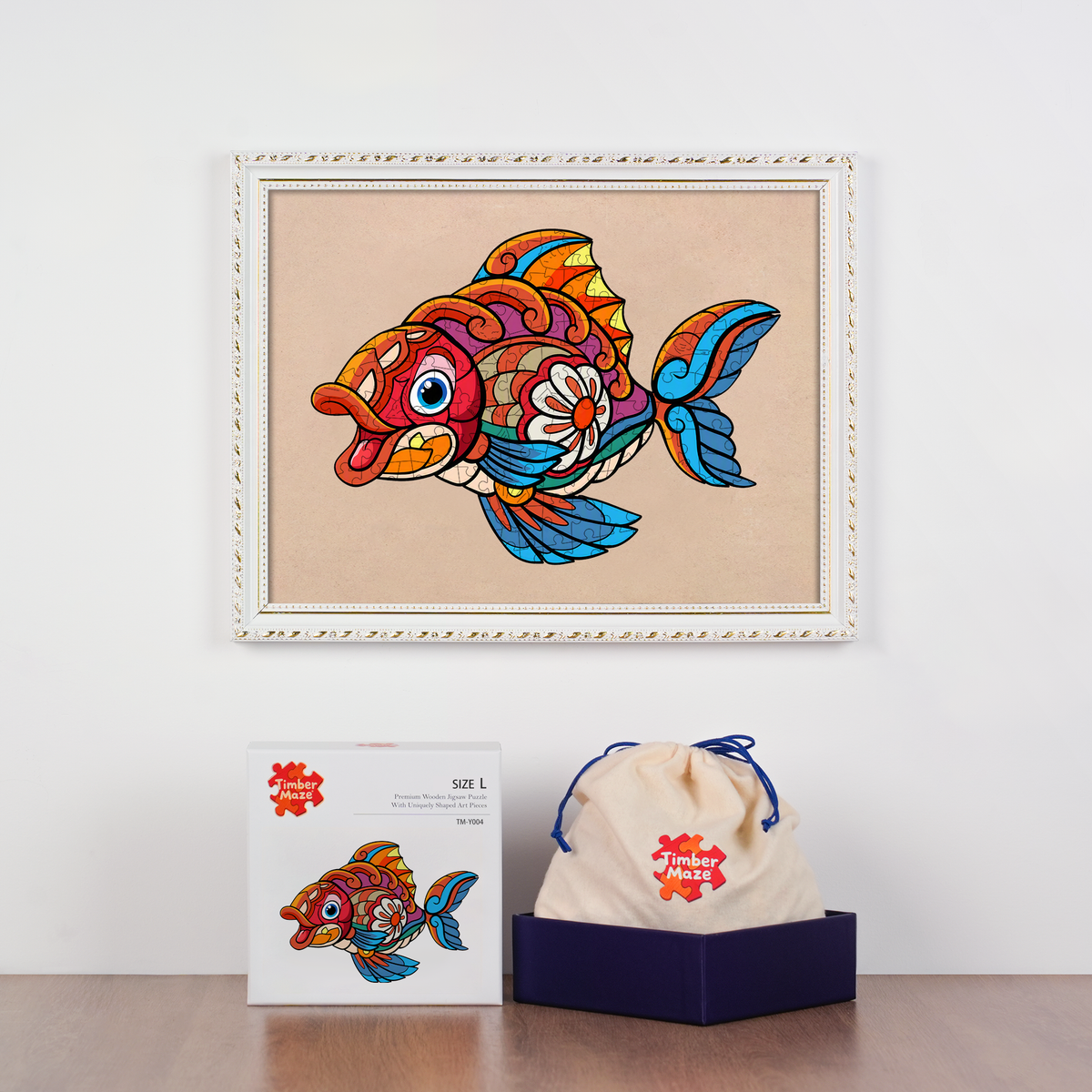 Colorful Goldfish - Wooden Jigsaw Puzzle