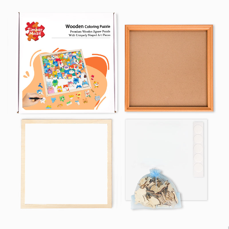 Owl - Wooden Coloring Puzzle