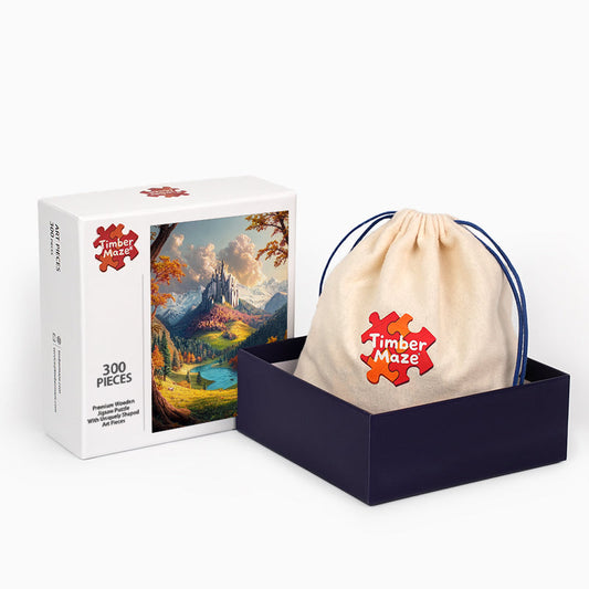 The Castle of the Mountains - Wooden Jigsaw Puzzle