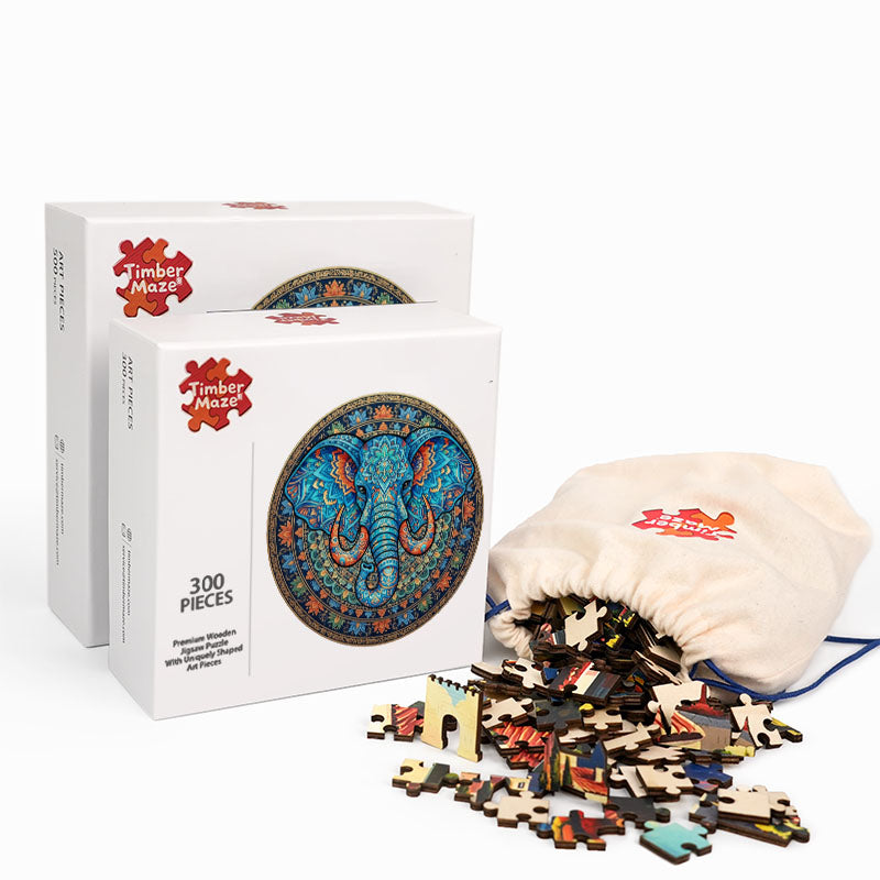 Sacred Elephant - Wooden Jigsaw Puzzle