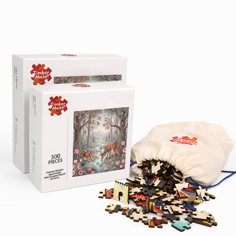 Woodland Harmony - Wooden Jigsaw Puzzle
