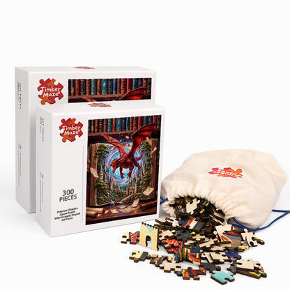 Fantasy Dragon Castle - Wooden Jigsaw Puzzle