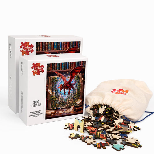 Fantasy Dragon Castle - Wooden Jigsaw Puzzle