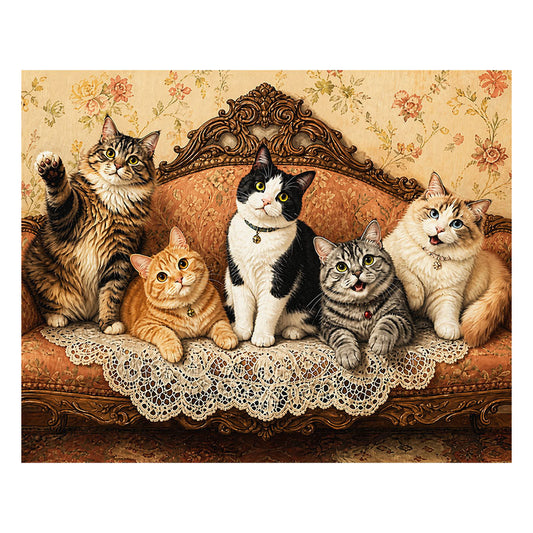Cat on the Sofa - Wooden Jigsaw Puzzle