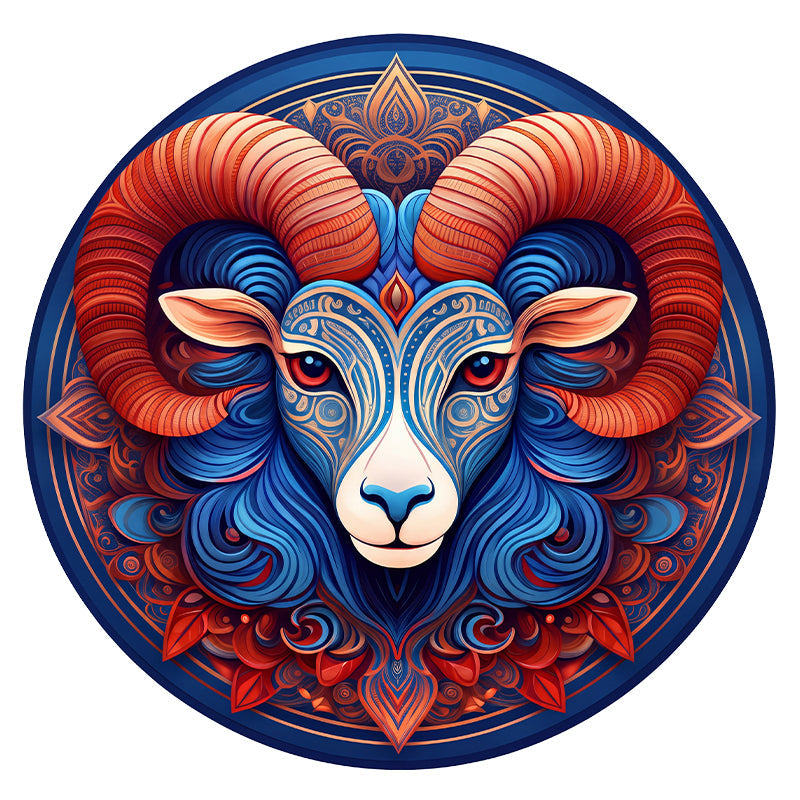 Mandala Aries - Wooden Jigsaw Puzzle