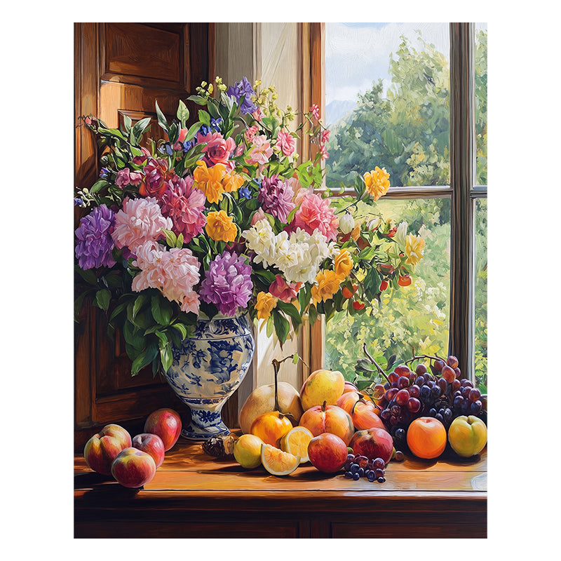 Flowers & Fruit - Wooden Jigsaw Puzzle
