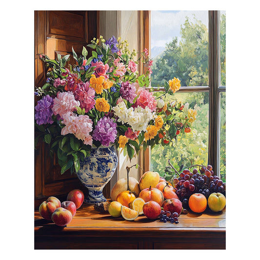 Flowers & Fruit - Wooden Jigsaw Puzzle