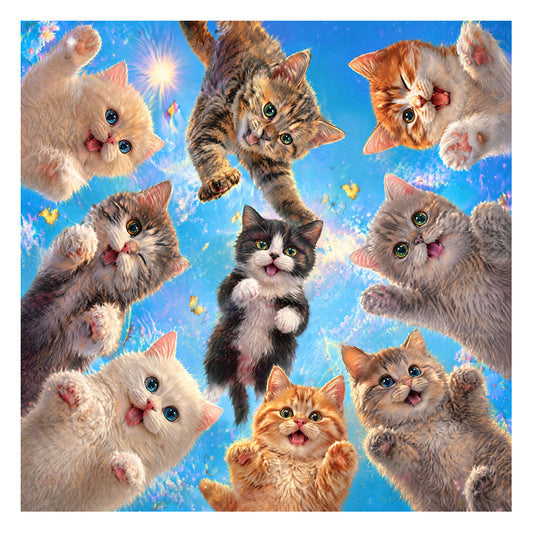 Cat from the Sky - Wooden Jigsaw Puzzle