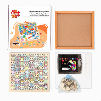 Bunny - Wooden Coloring Puzzle