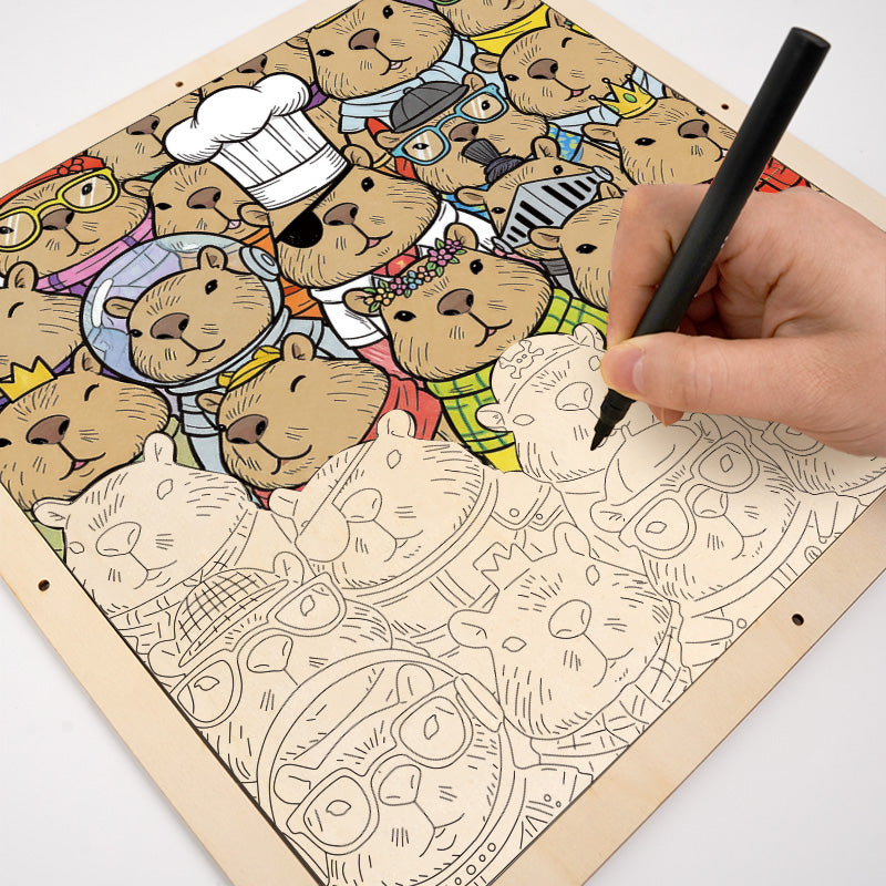 Hamster – Wooden Colouring Puzzle