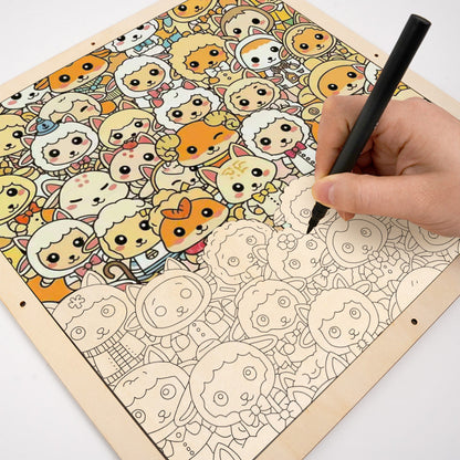 Sheep – Wooden Colouring Puzzle