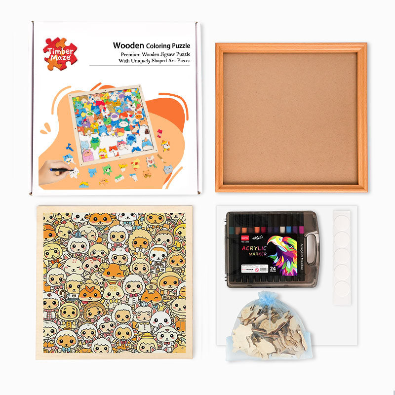 Sheep – Wooden Colouring Puzzle