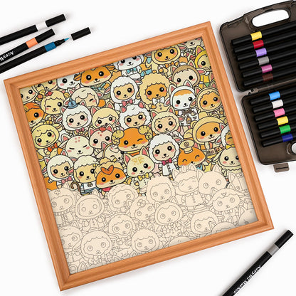 Sheep – Wooden Colouring Puzzle
