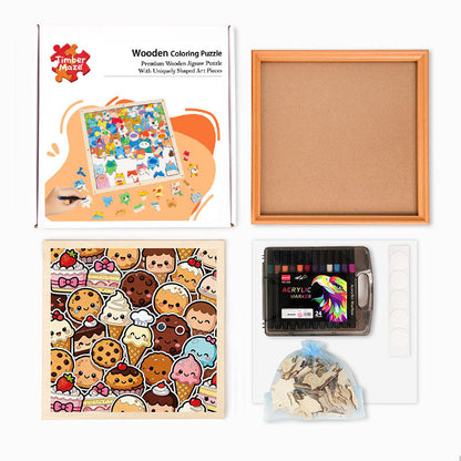 Sweet Treats - Wooden Coloring Puzzle