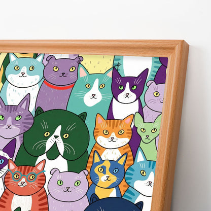 Curious Cats – Wooden Colouring Puzzle