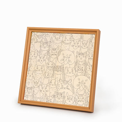 Curious Cats – Wooden Colouring Puzzle