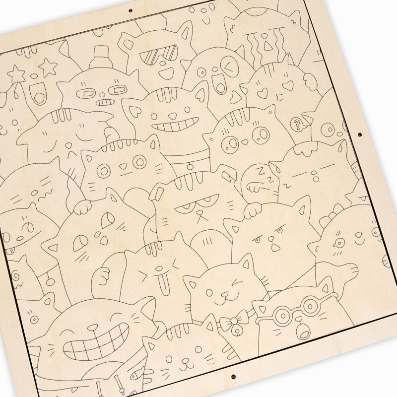 Weird but Cute - Wooden Coloring Puzzle