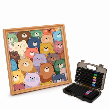 Cute Bears – Wooden Colouring Puzzle