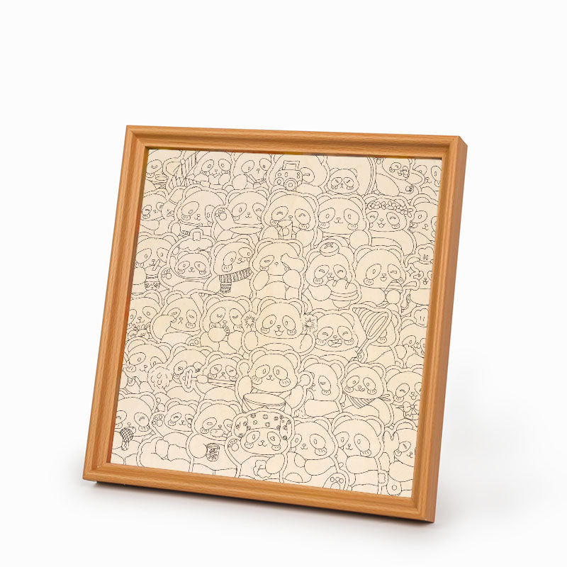Panda III - Wooden Coloring Puzzle