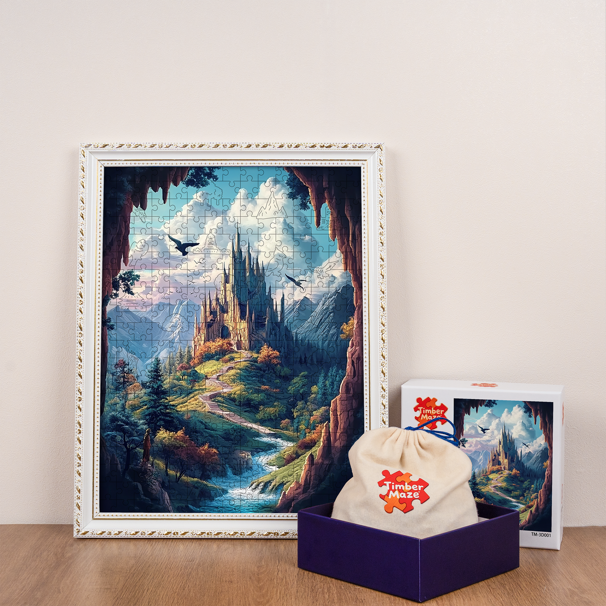 The Castle of Clouds - Wooden Jigsaw Puzzle