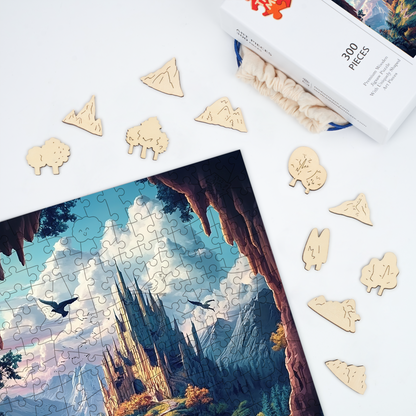 The Castle of Clouds - Wooden Jigsaw Puzzle