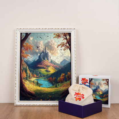 The Castle of the Mountains - Wooden Jigsaw Puzzle