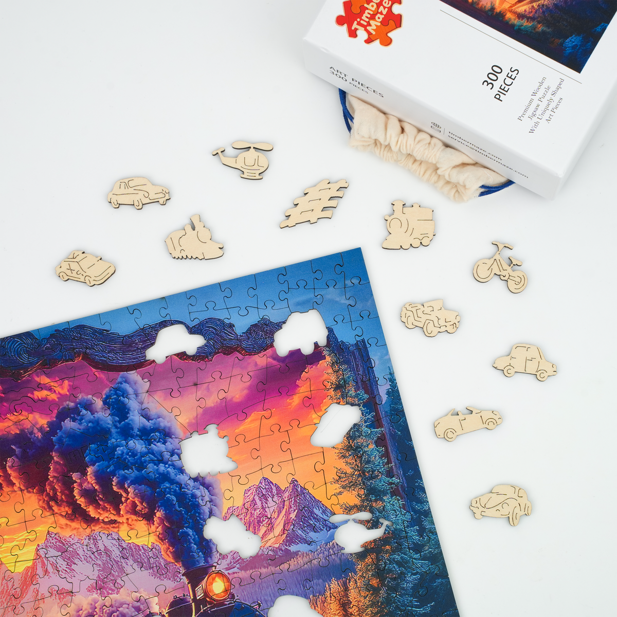 Through Time and Space - Wooden Jigsaw Puzzle