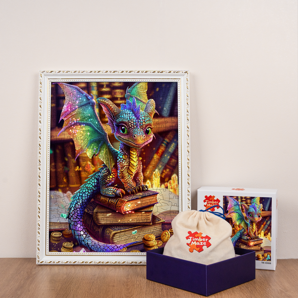 Dragon and Treasure - Wooden Jigsaw Puzzle