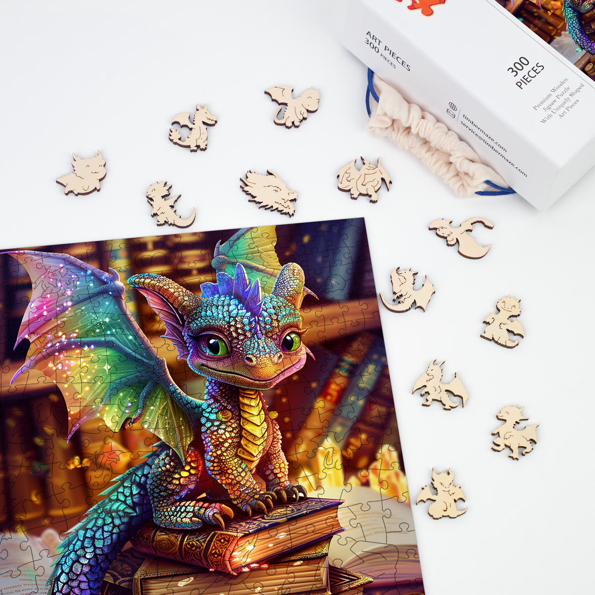 Dragon and Treasure - Wooden Jigsaw Puzzle