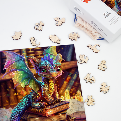 Dragon and Treasure - Wooden Jigsaw Puzzle