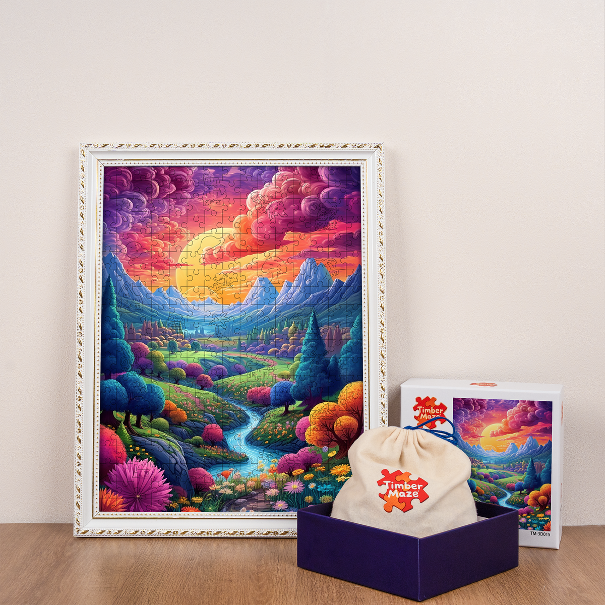 Sunset Valley - Wooden Jigsaw Puzzle