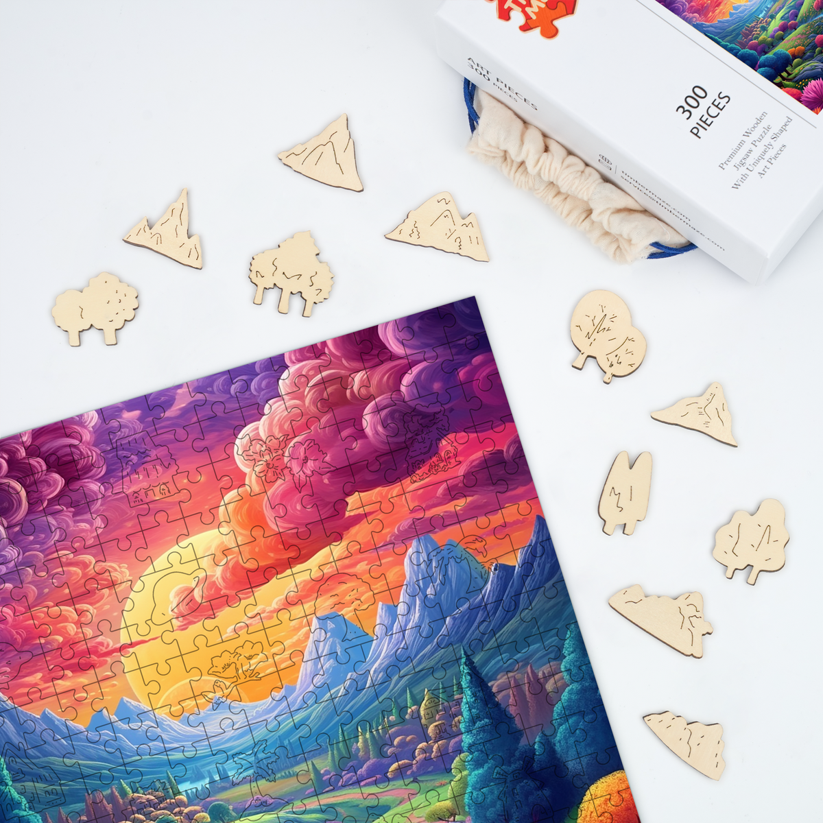 Sunset Valley - Wooden Jigsaw Puzzle