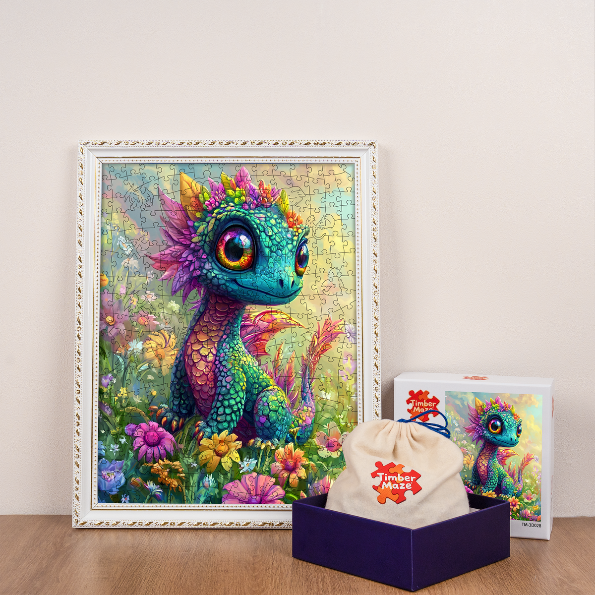 Bloom Dragon - Wooden Jigsaw Puzzle