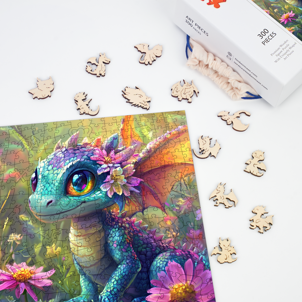 Floral Hatchling - Wooden Jigsaw Puzzle
