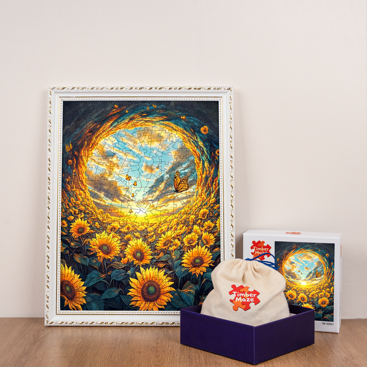 Sunflower Garden - Wooden Jigsaw Puzzle