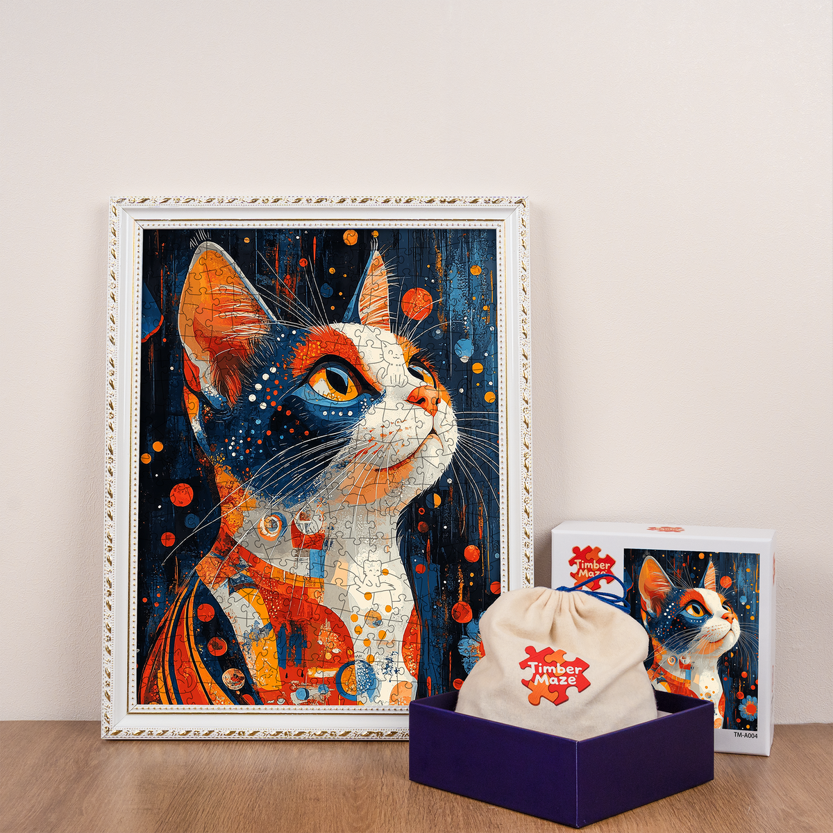Calico Cat - Wooden Jigsaw Puzzle